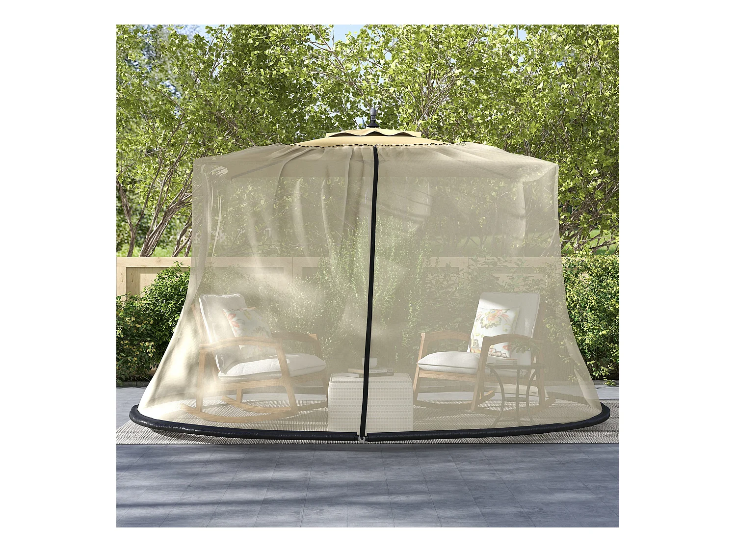 Tenda da sole 3x1.5m telescopica a parete avvolgibile beige