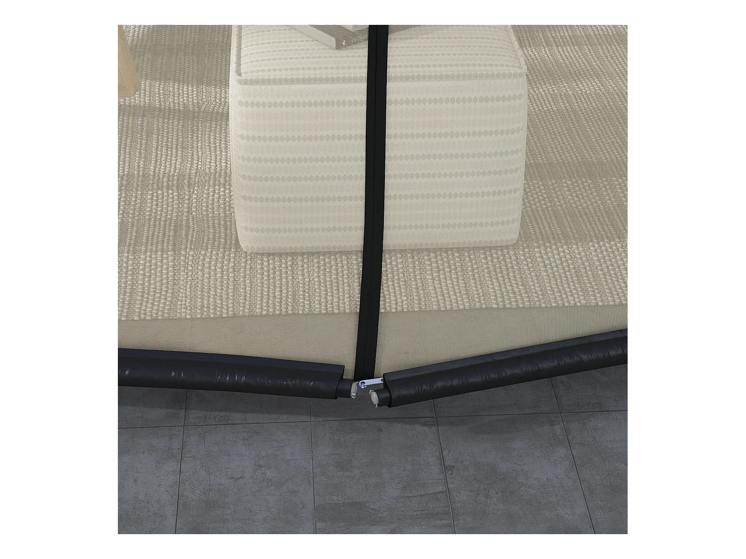 Tenda da sole 3x1.5m telescopica a parete avvolgibile beige