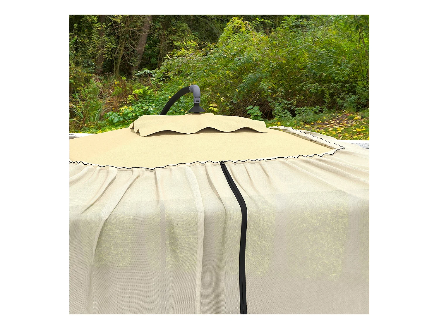 Tenda da sole 3x1.5m telescopica a parete avvolgibile beige