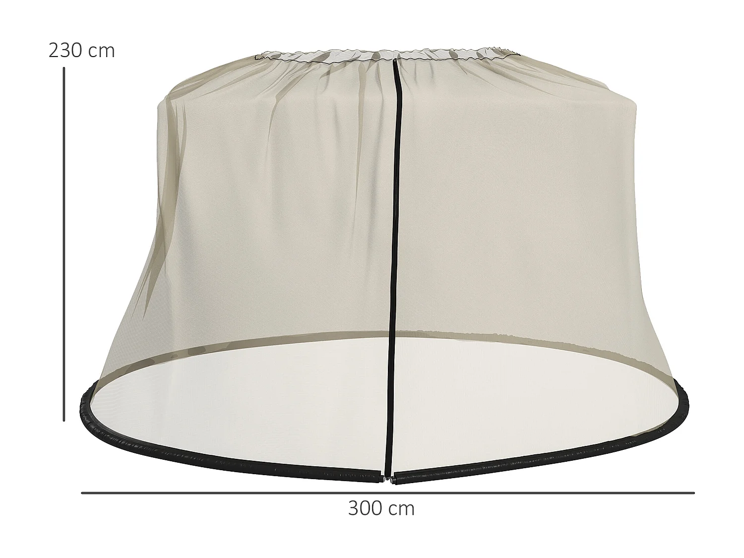 Tenda da sole 3x1.5m telescopica a parete avvolgibile beige
