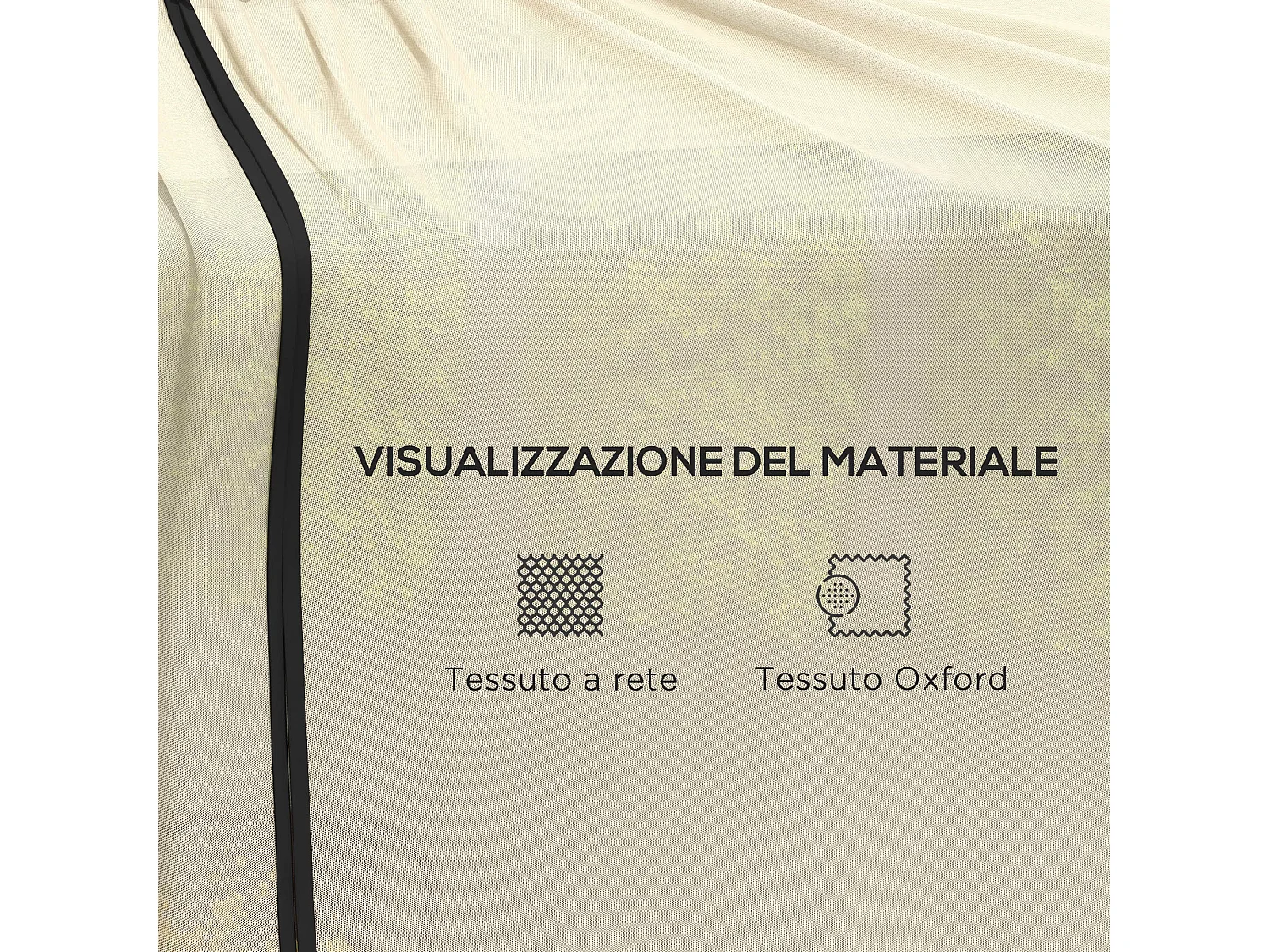 Tenda da sole 3x1.5m telescopica a parete avvolgibile beige