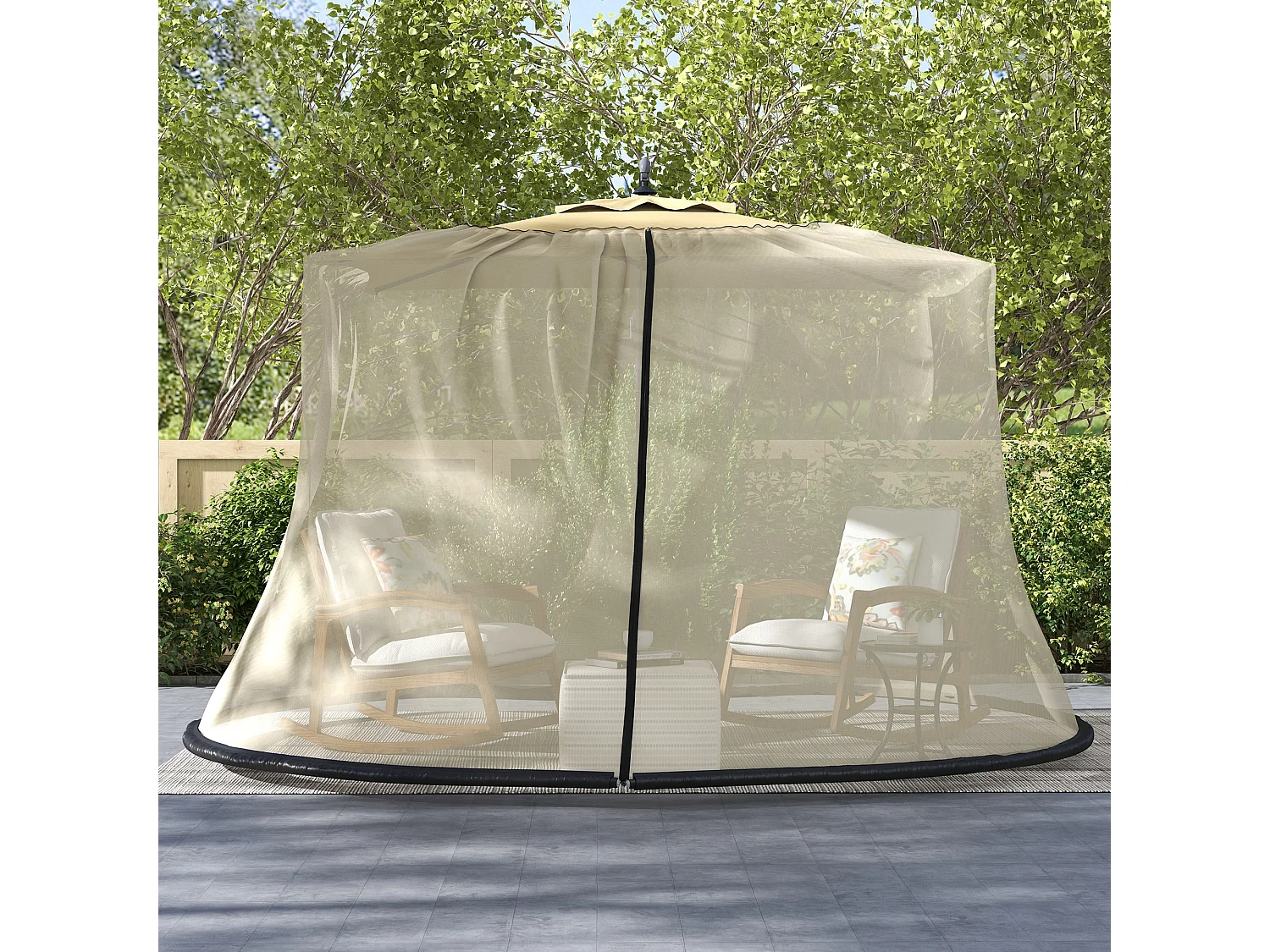 Tenda da sole 3x1.5m telescopica a parete avvolgibile beige