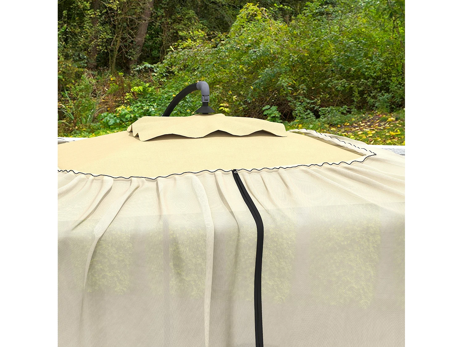 Tenda da sole 3x1.5m telescopica a parete avvolgibile beige