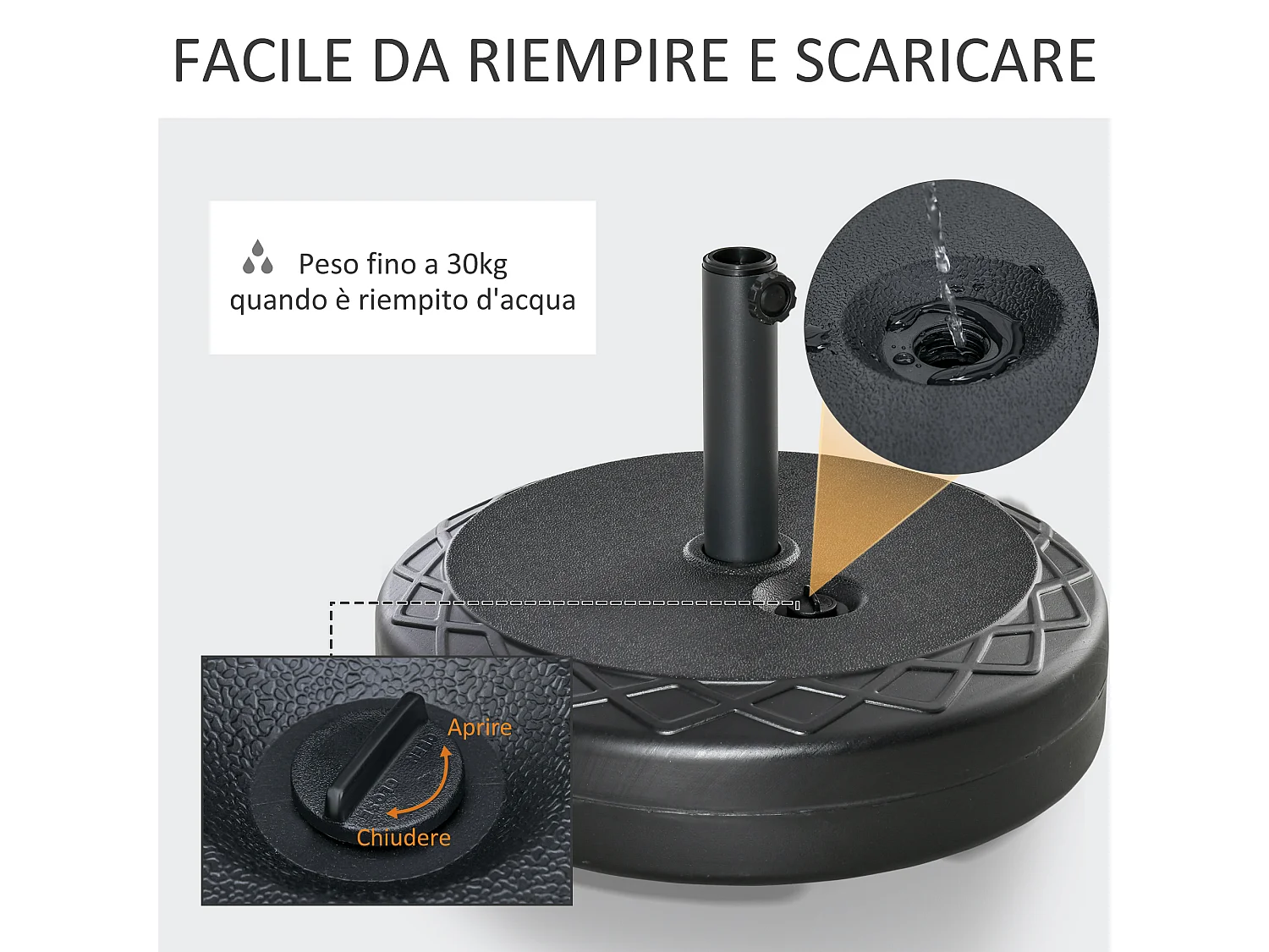 Tenda da sole avvolgibile a bracci con manovella 360x250cm crema