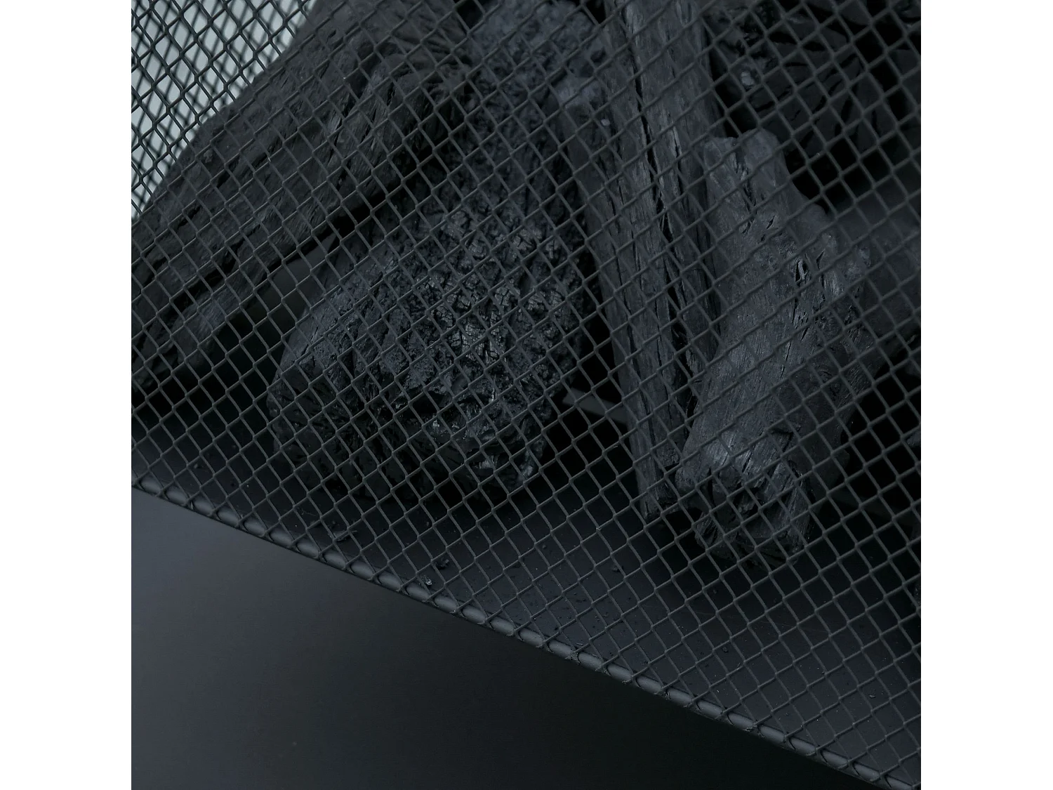 Braciere da giardino a legna con attizzatoio 45x45x43cm