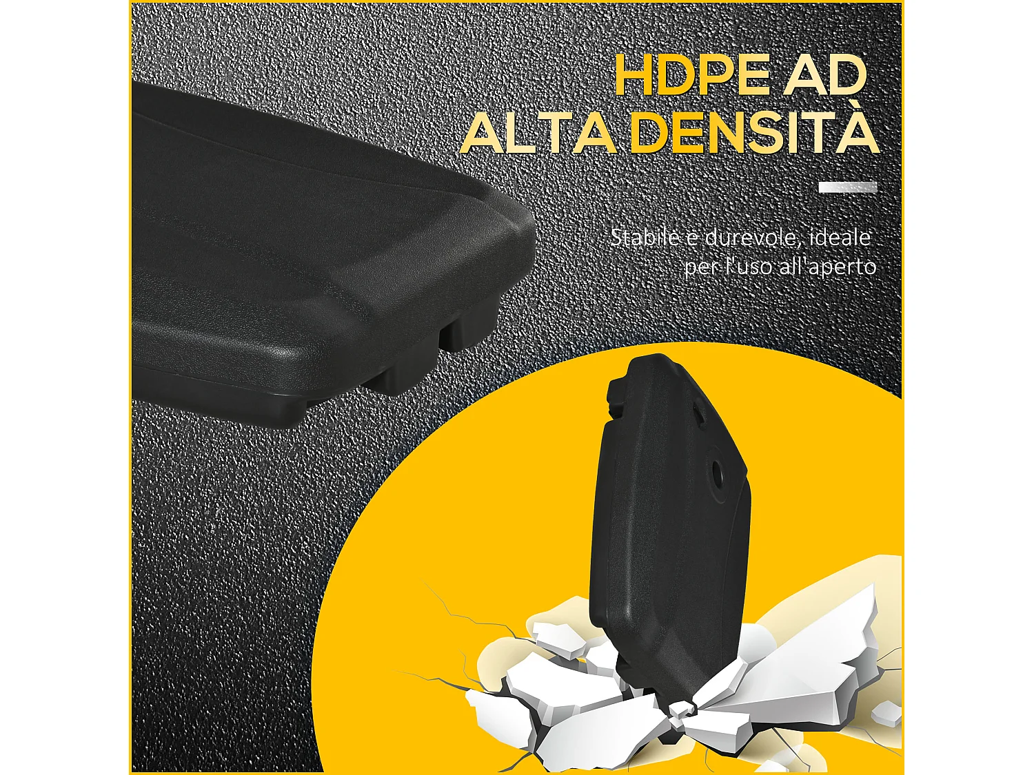 Tenda da sole 2x1.5m a manovella e telaio telescopico blu