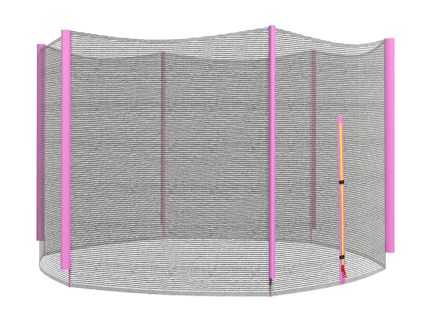 Rete di protezione trampolini a 6 pali in pe nero e rosa