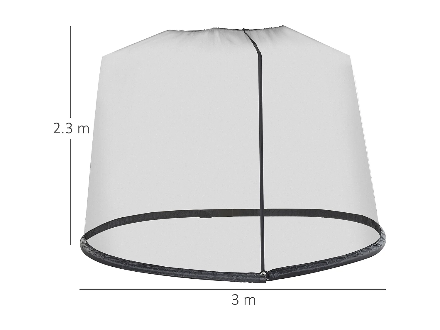 Tenda da sole con supporti regolabili e manovella verde e bianco