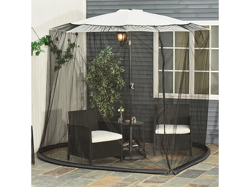 Tenda da sole con supporti regolabili e manovella verde e bianco