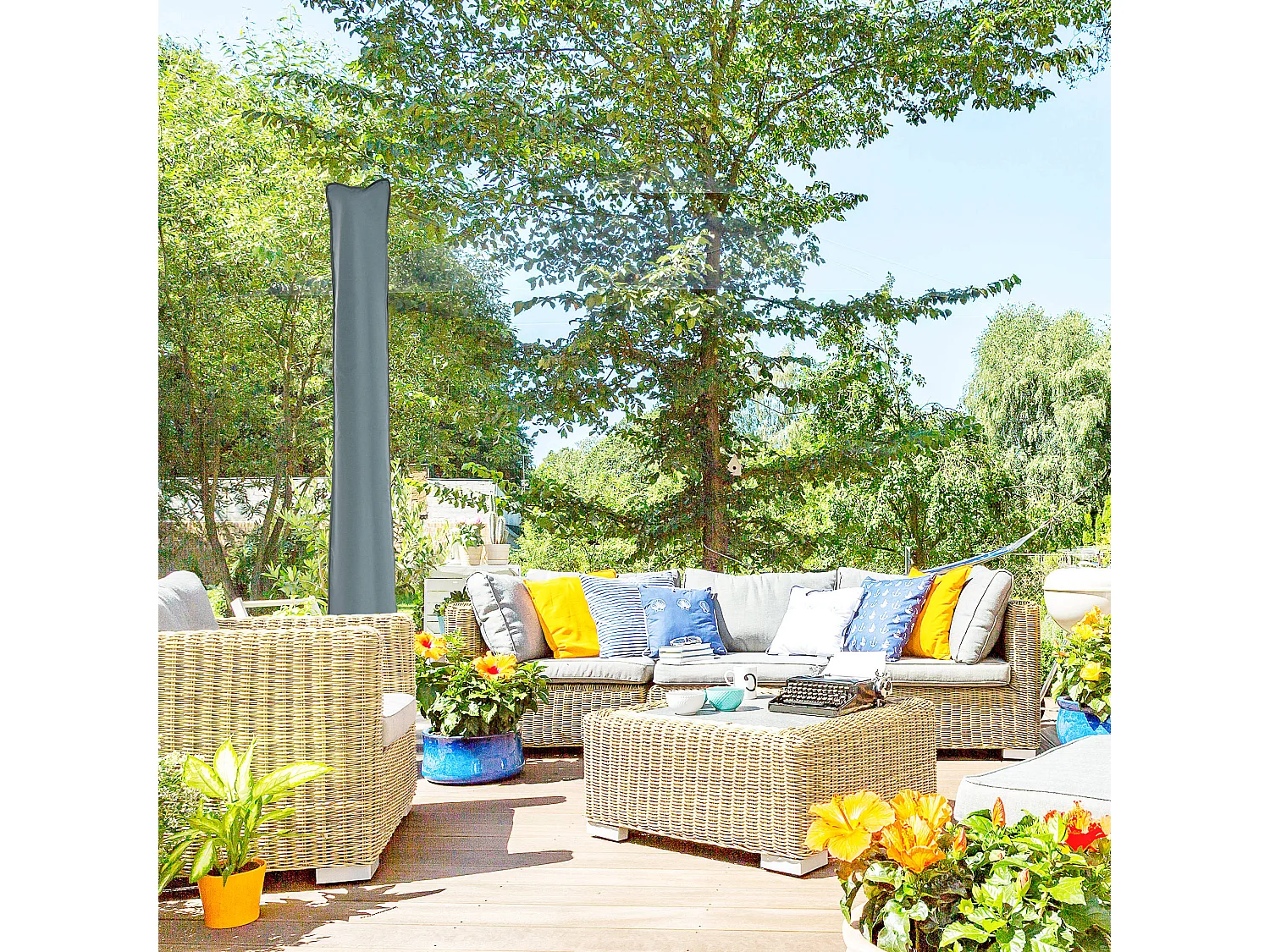 Copertura per gazebo da giardino 3x4m anti-uv in poliestere marrone