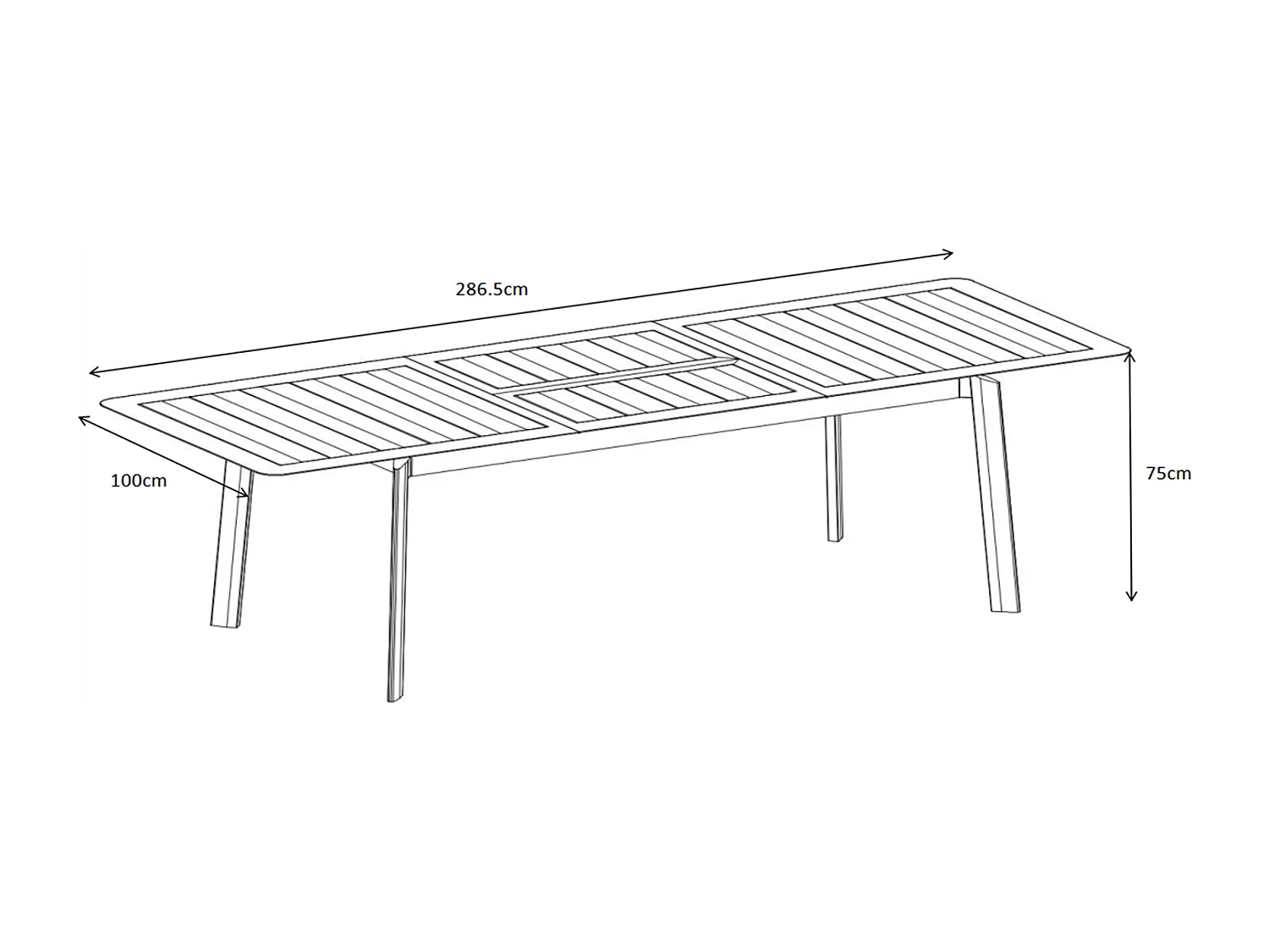 Salle à manger de jardin en aluminium : une table extensible L.205/286.5 cm et 8 fauteuils empilables - Taupe - MACILA de MYLIA