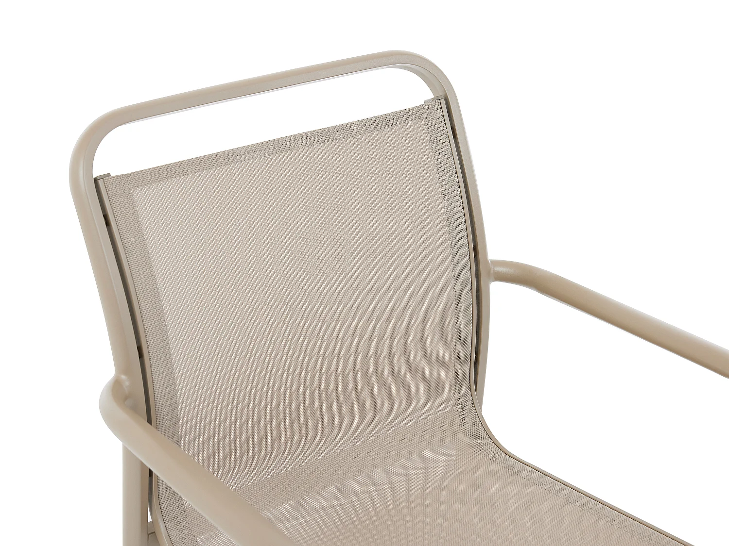 Lot de 2 fauteuils de jardin empilables en aluminium et textilène - Taupe - VELYRA de MYLIA