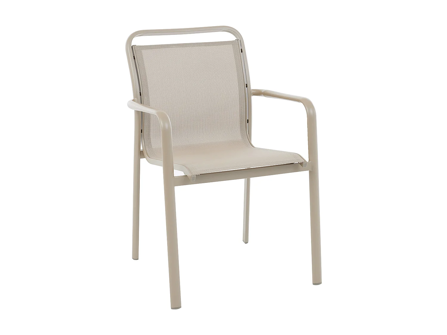 Salle à manger de jardin en aluminium : une table extensible L.205/286.5 cm et 8 fauteuils empilables - Taupe - VELYRA de MYLIA