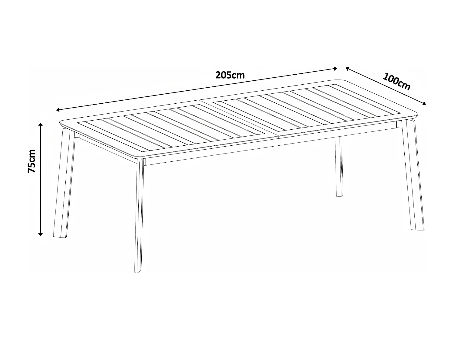 Salle à manger de jardin en aluminium : une table extensible L.205/286.5 cm et 8 fauteuils empilables - Taupe - VELYRA de MYLIA