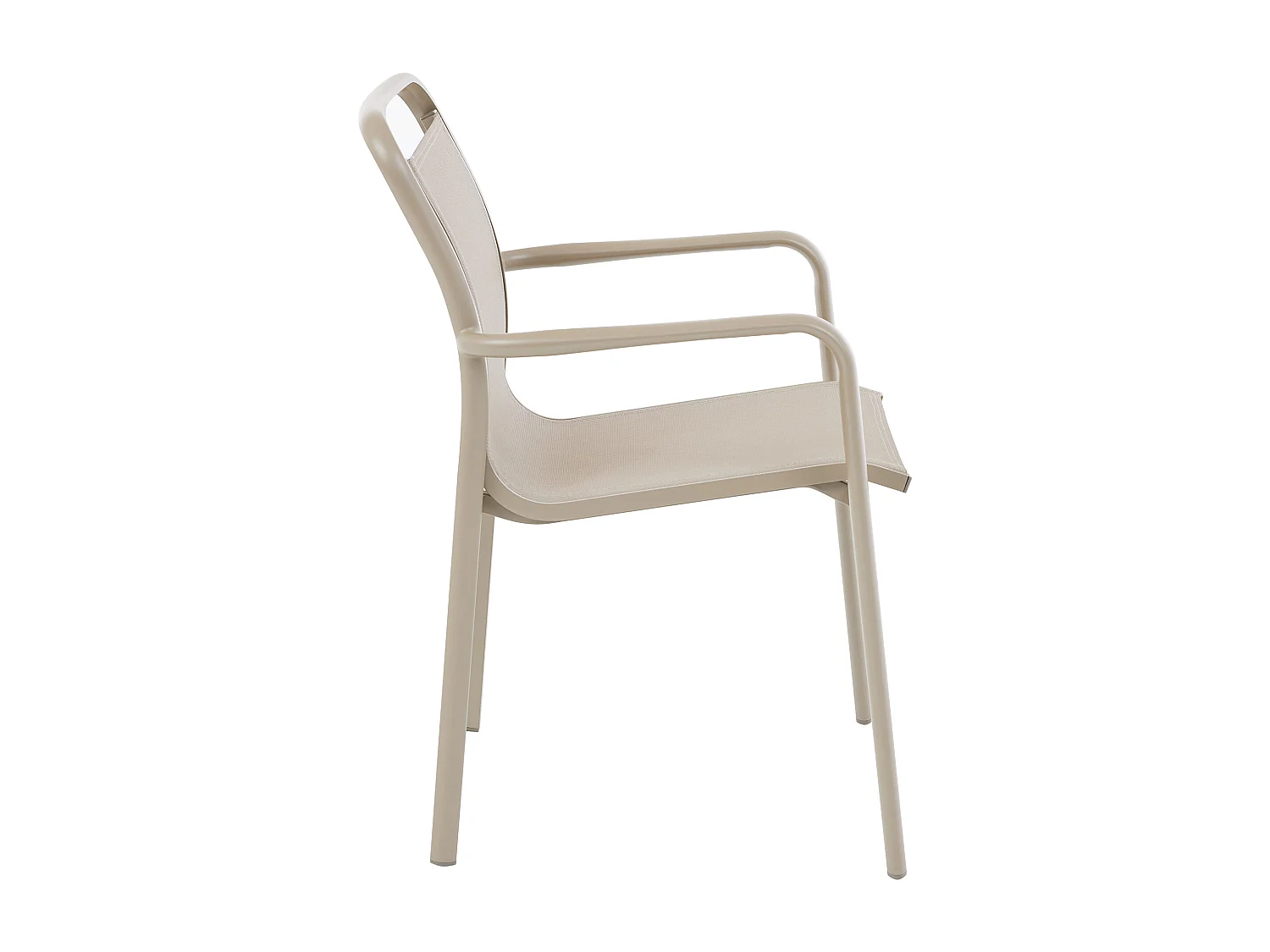 Salle à manger de jardin en aluminium : une table extensible L.205/286.5 cm et 10 fauteuils empilables - Taupe - VELYRA de MYLIA