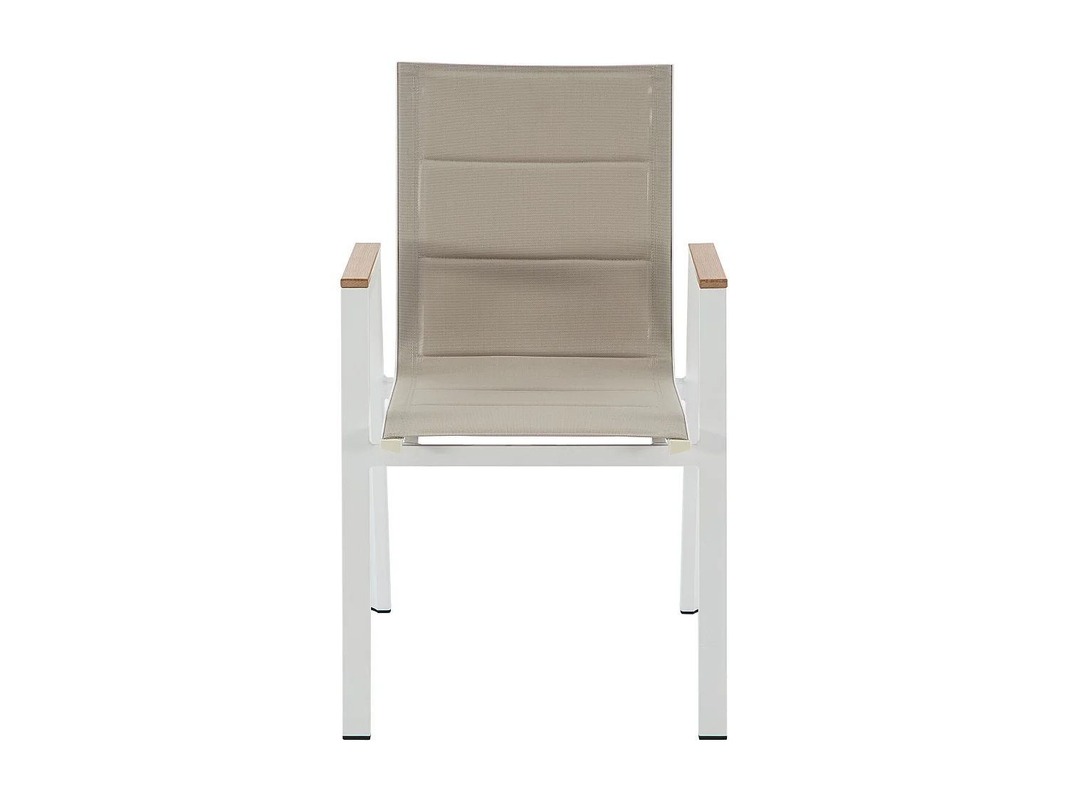 Lot de 2 fauteuils de jardin empilables en aluminium et textilène - Blanc - LIOUS de MYLIA