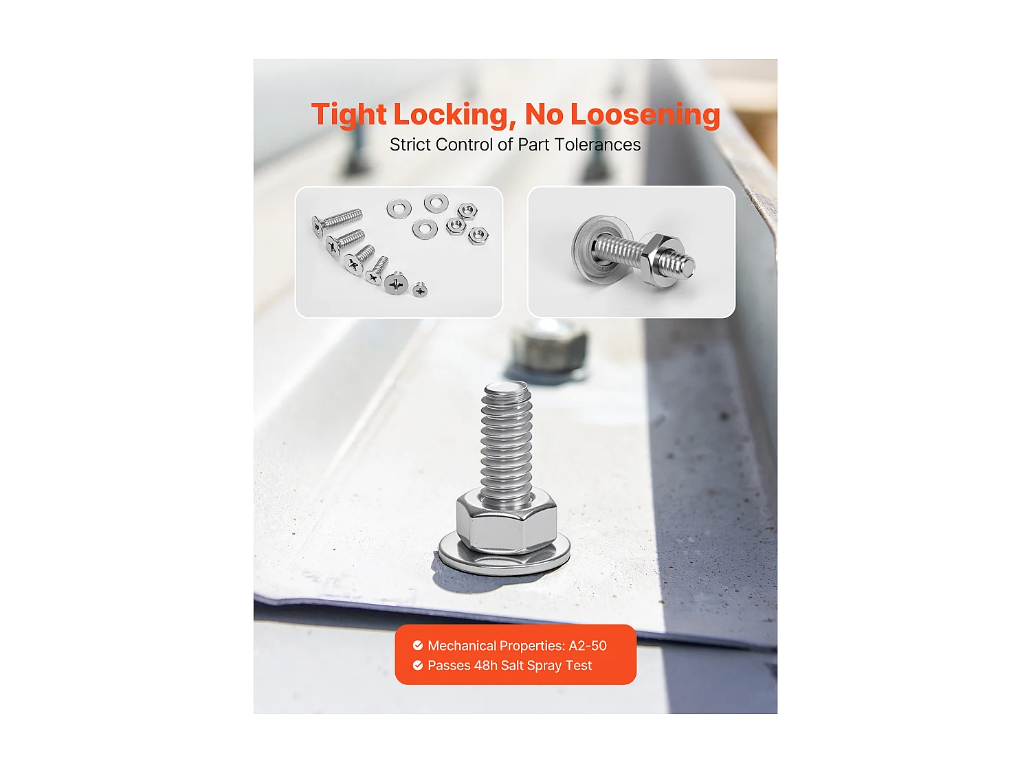 Kit Boulons et Écrous SucceBuy, 720 PCS, Vis de Machine et Rondelles Plates, Impériaux, Acier Inoxydable, Plusieurs Tailles 6-32, 8-32, 10-24, 1/4-20