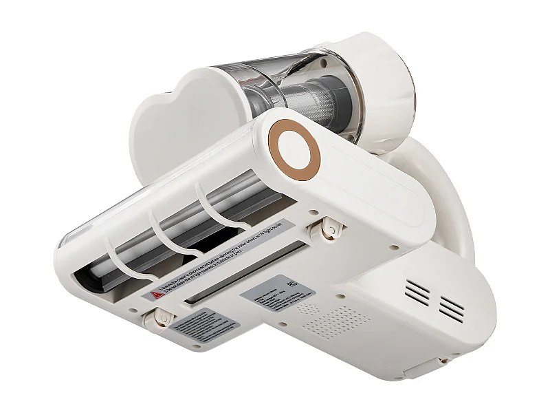 Mijtenstofzuiger voor Matrassen SucceBuy 550 W, Handstofzuiger voor Bed met Krachtige Zuigkracht 18 kPa, Dubbele Stofbak, HEPA-filter en Verwarming