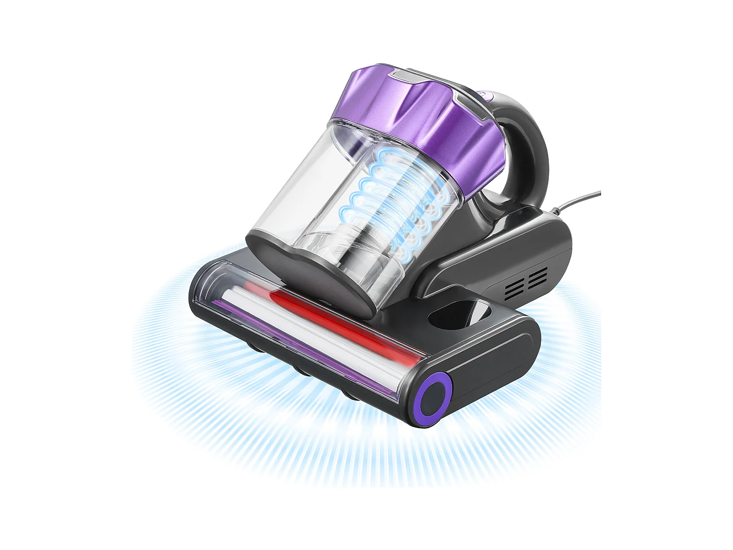 Aspirateur Matelas Anti-acariens SucceBuy 550 W, Aspirateur à Main Avec Aspiration Puissante 18 kPa, Double Bac à Poussière, Filtre HEPA Et Chauffage