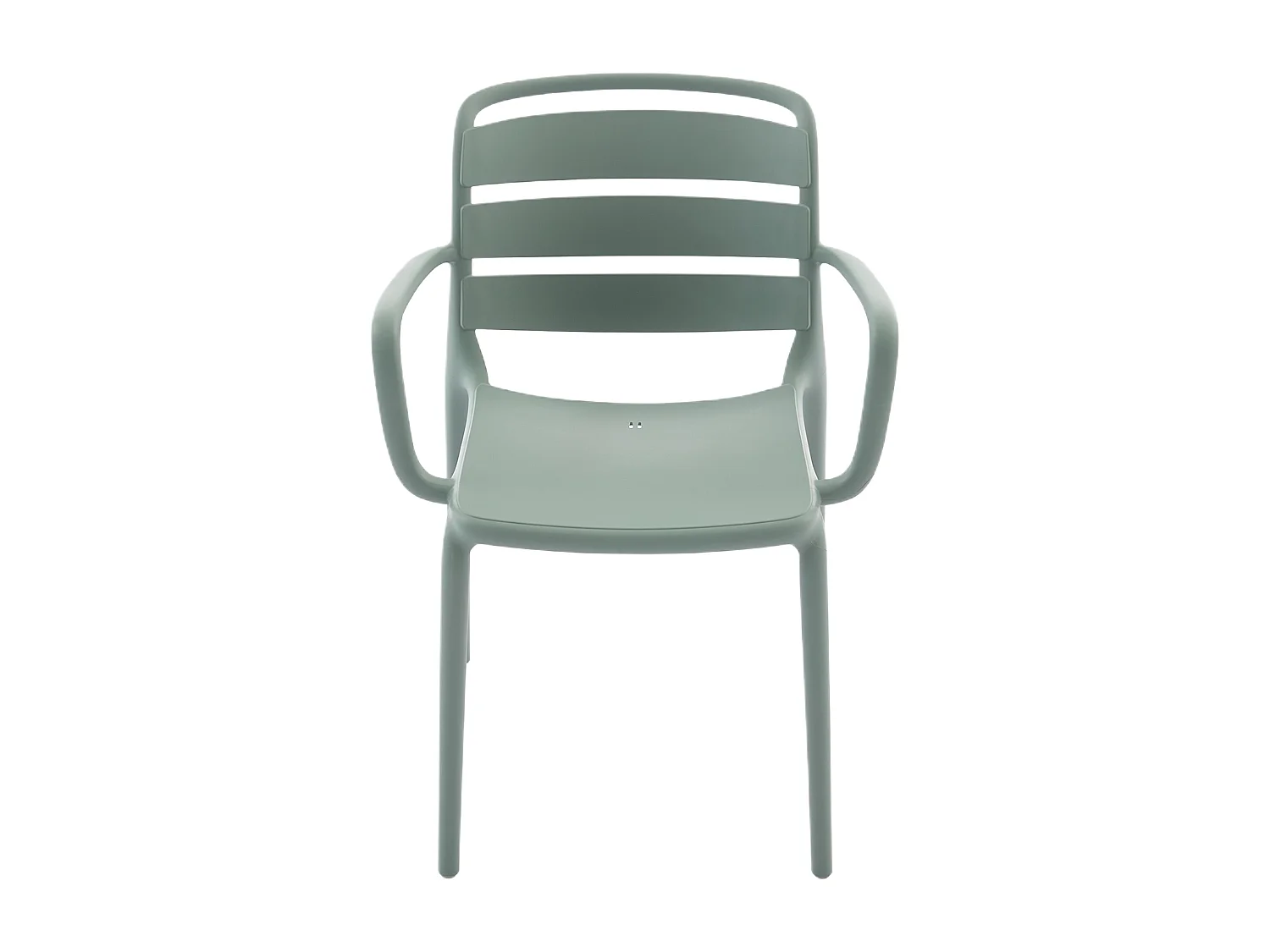 Salle à manger de jardin en polypropylène : une table L.90 cm et 2 fauteuils empilables - Kaki - MOAH de MYLIA