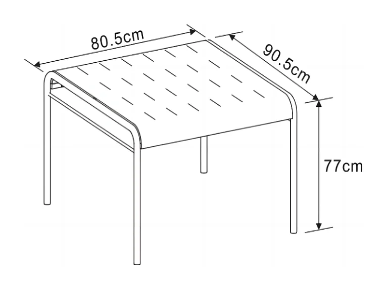 Salle à manger de jardin en polypropylène : une table L.90 cm et 2 fauteuils empilables - Kaki - MOAH de MYLIA