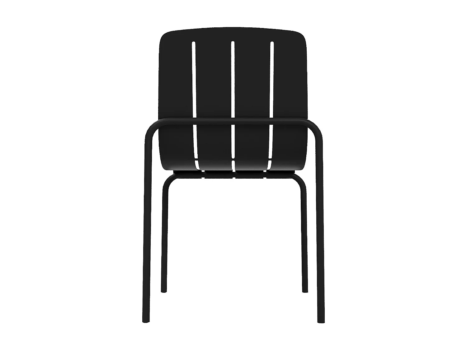 Sedia da giardino impilabile in metallo - Nero - Lotto di 2 - BALVORA di MYLIA