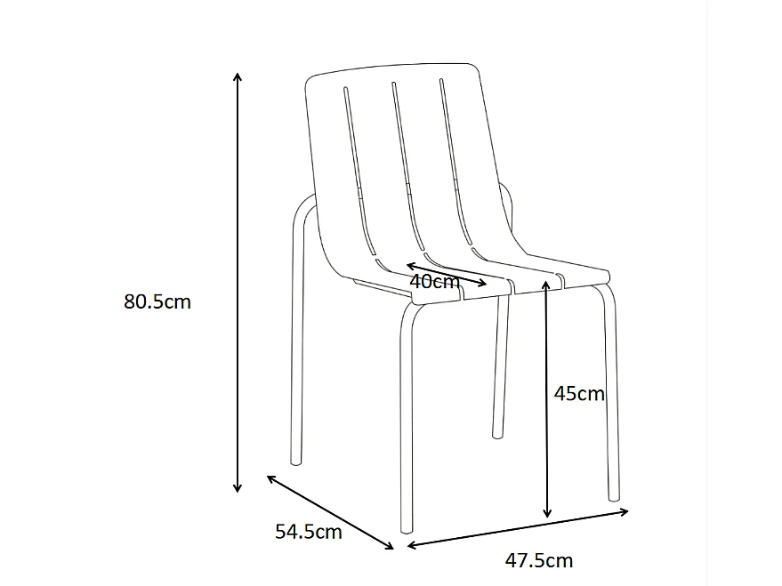 Sala da pranzo da giardino in metallo: un tavolo D.60 cm e 2 sedie impilabili - Nero - BALVORA di MYLIA