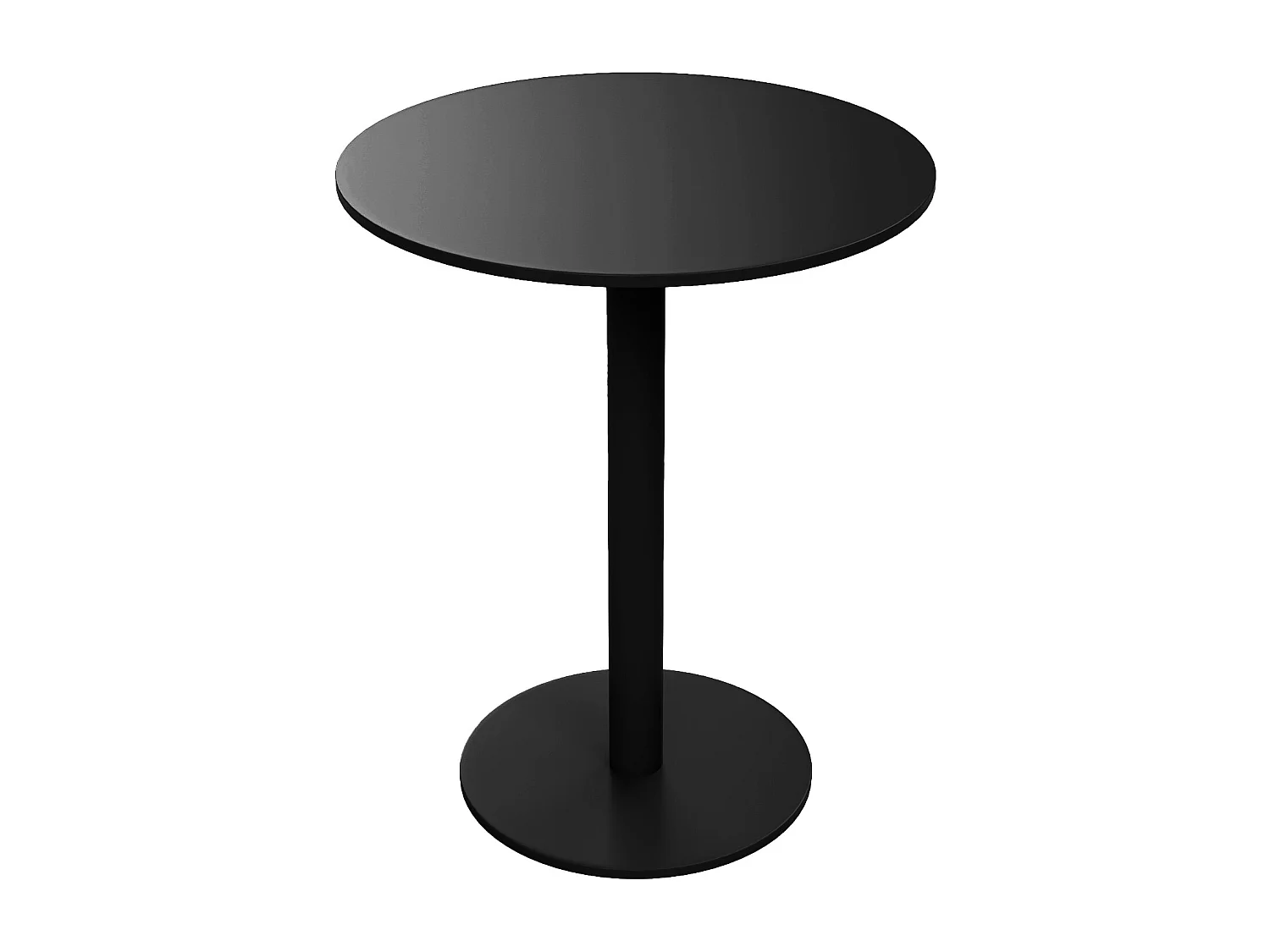 Sala da pranzo da giardino in metallo: un tavolo D.60 cm e 2 sedie impilabili - Nero - BALVORA di MYLIA