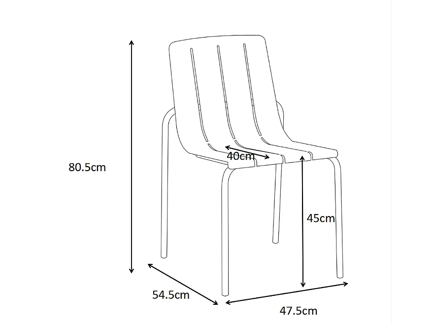 Salle à manger de jardin en métal : une table L.70 cm et 2 chaises empilables - Noir - BALVORA de MYLIA