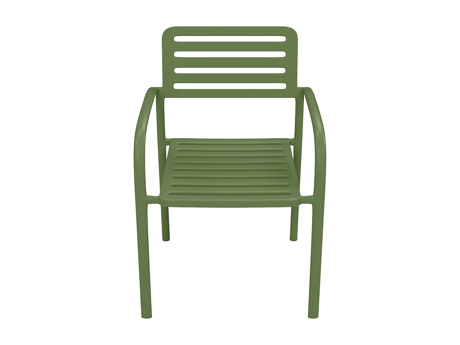 2er-Set Gartensessel stapelbar aus Metall – Grün – NILY von MYLIA