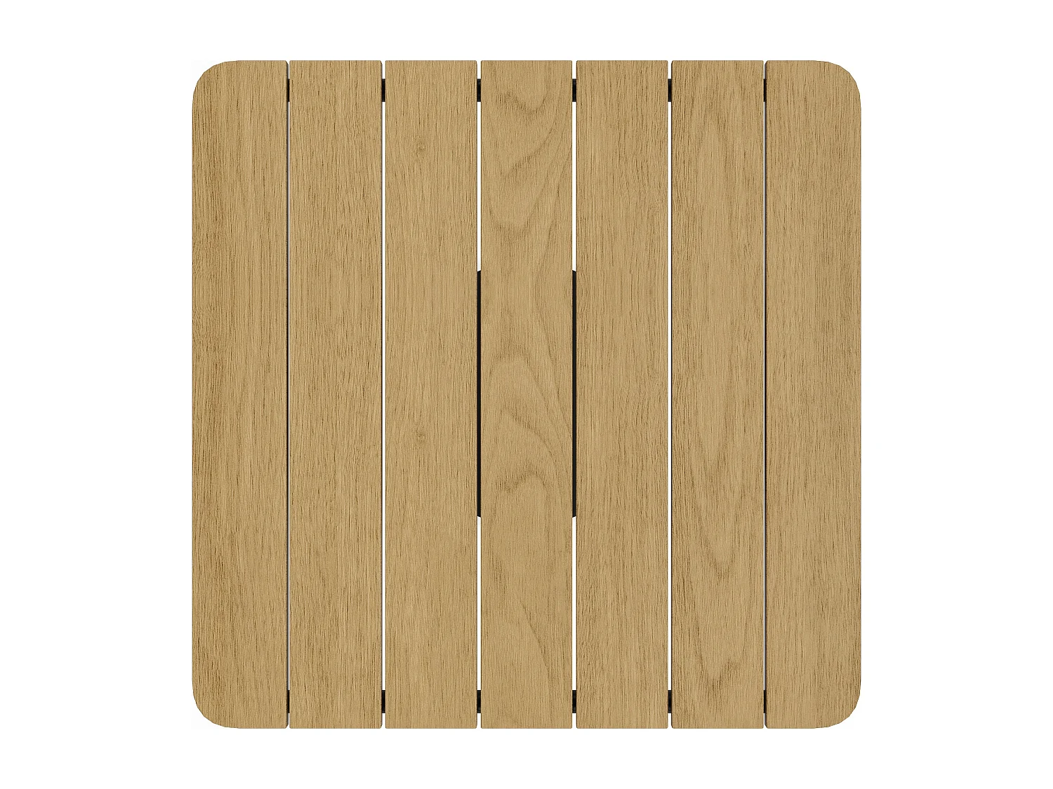 Garten-Essgruppe: Tisch L.70 cm + 2 stapelbare Sessel - Polywood & Metall - Schwarz - LYLIOS de MYLIA