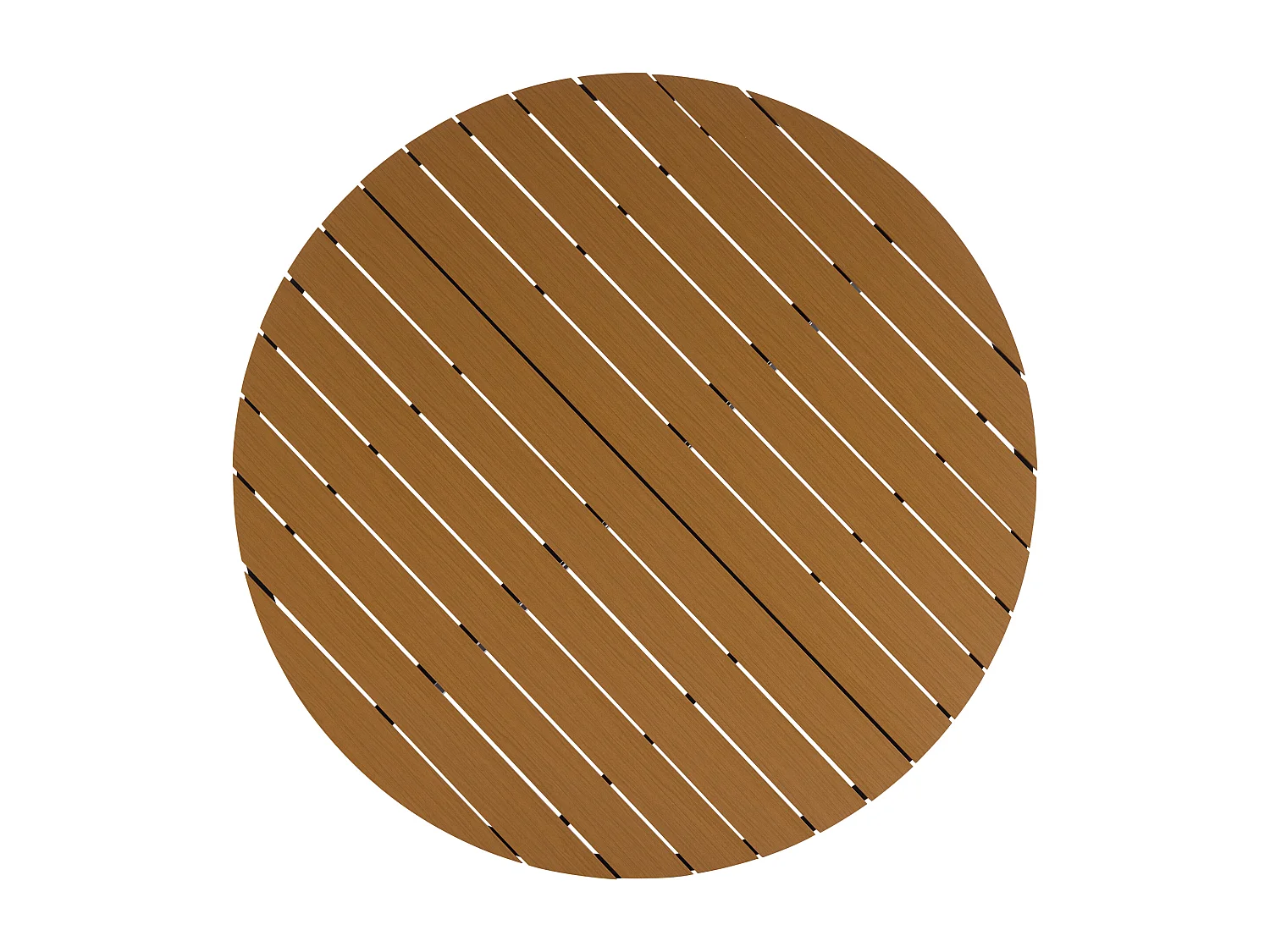 Salle à manger de jardin en aluminium : la table ronde D.125 cm et 4 fauteuils - Anthracite et naturel clair - ZEYVA de MYLIA