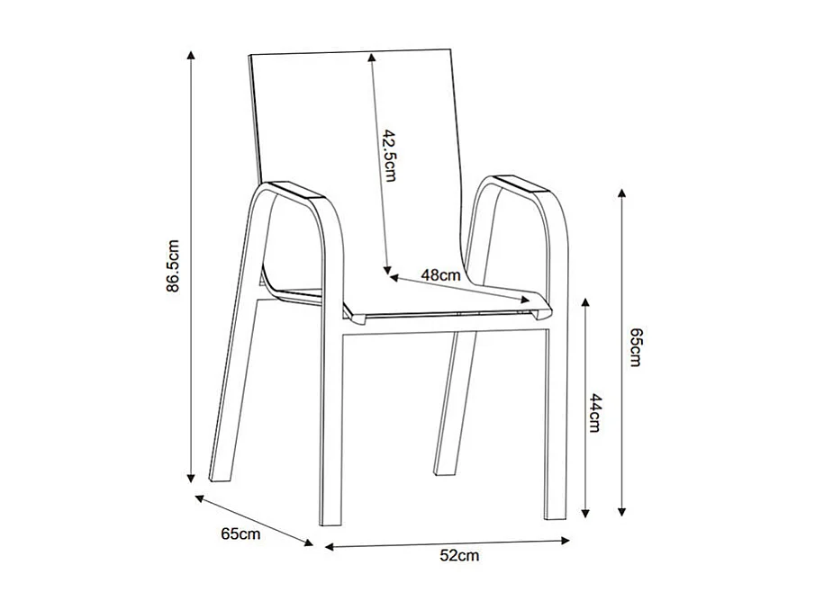 Salle à manger de jardin en aluminium : une table extensible L.180/240 cm et 6 fauteuils - Anthracite - ZEYVA de MYLIA