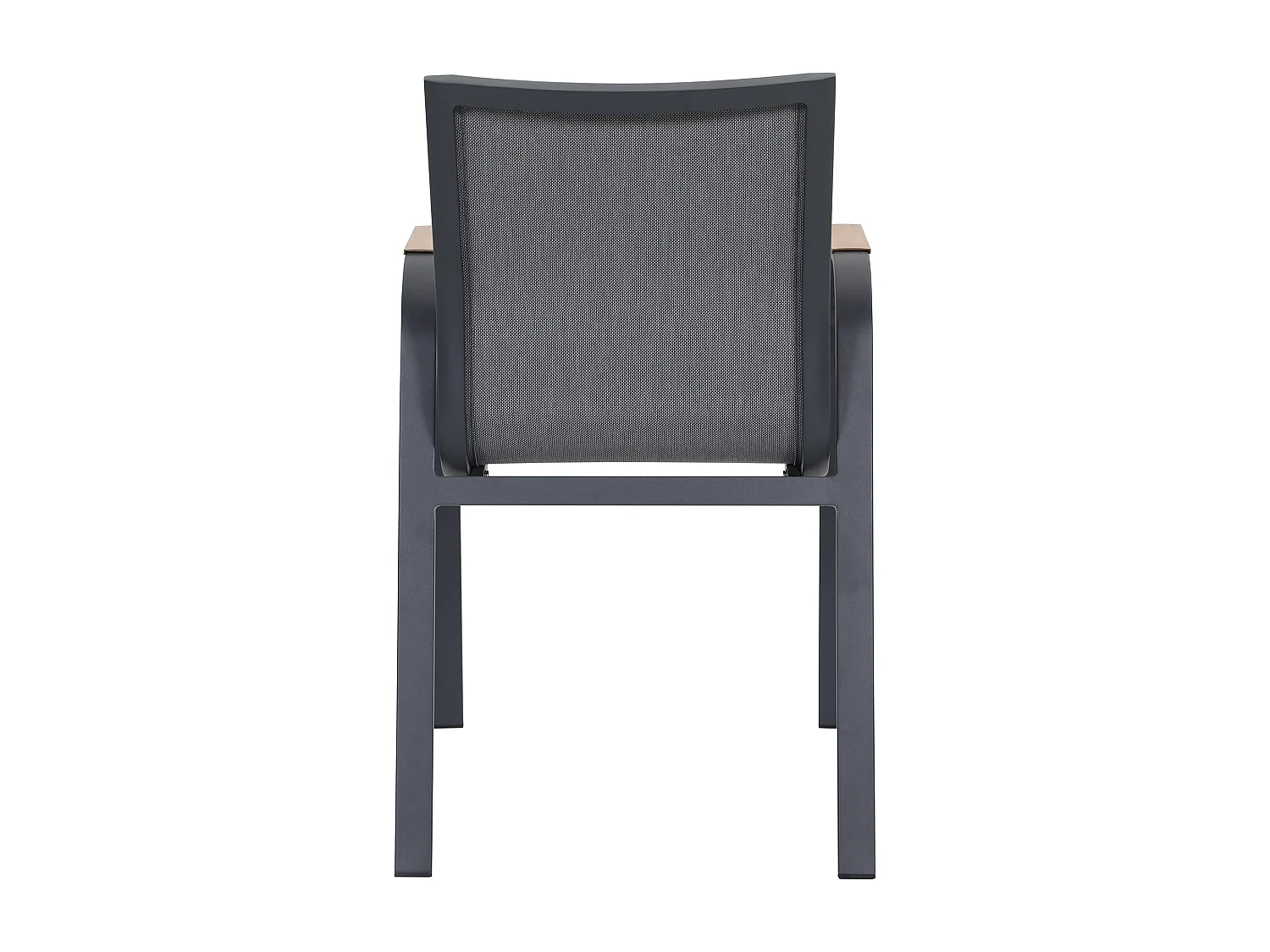 Salle à manger de jardin en aluminium : une table extensible L.180/240 cm et 8 fauteuils - Anthracite - ZEYVA de MYLIA