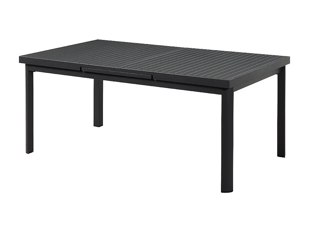 Salle à manger de jardin en aluminium : une table extensible L.180/240 cm et 8 fauteuils - Anthracite - ZEYVA de MYLIA