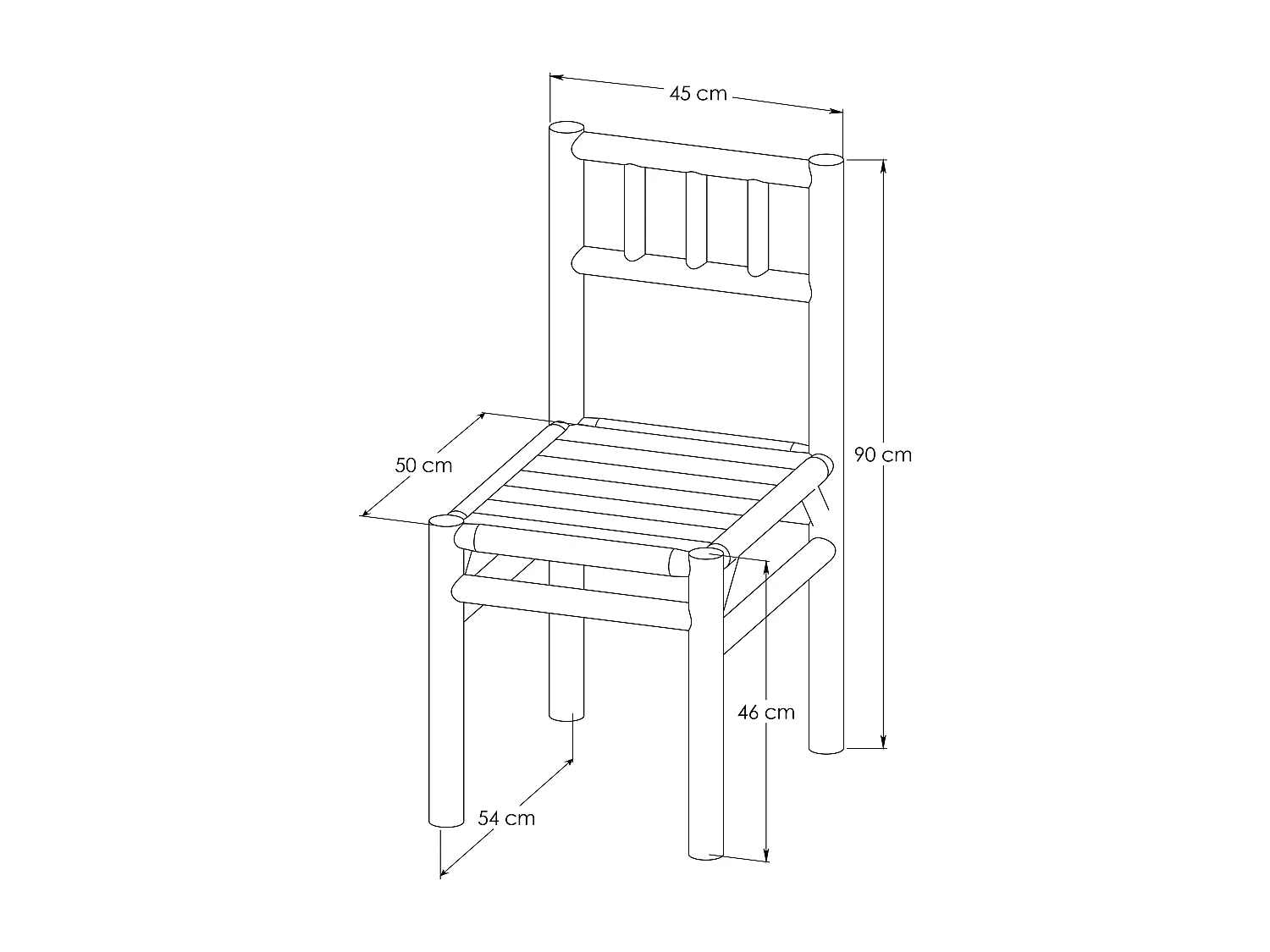 Sala de jantar de jardim em teca: mesa C.180 cm e 6 cadeiras - Natural claro - TULUM da MYLIA