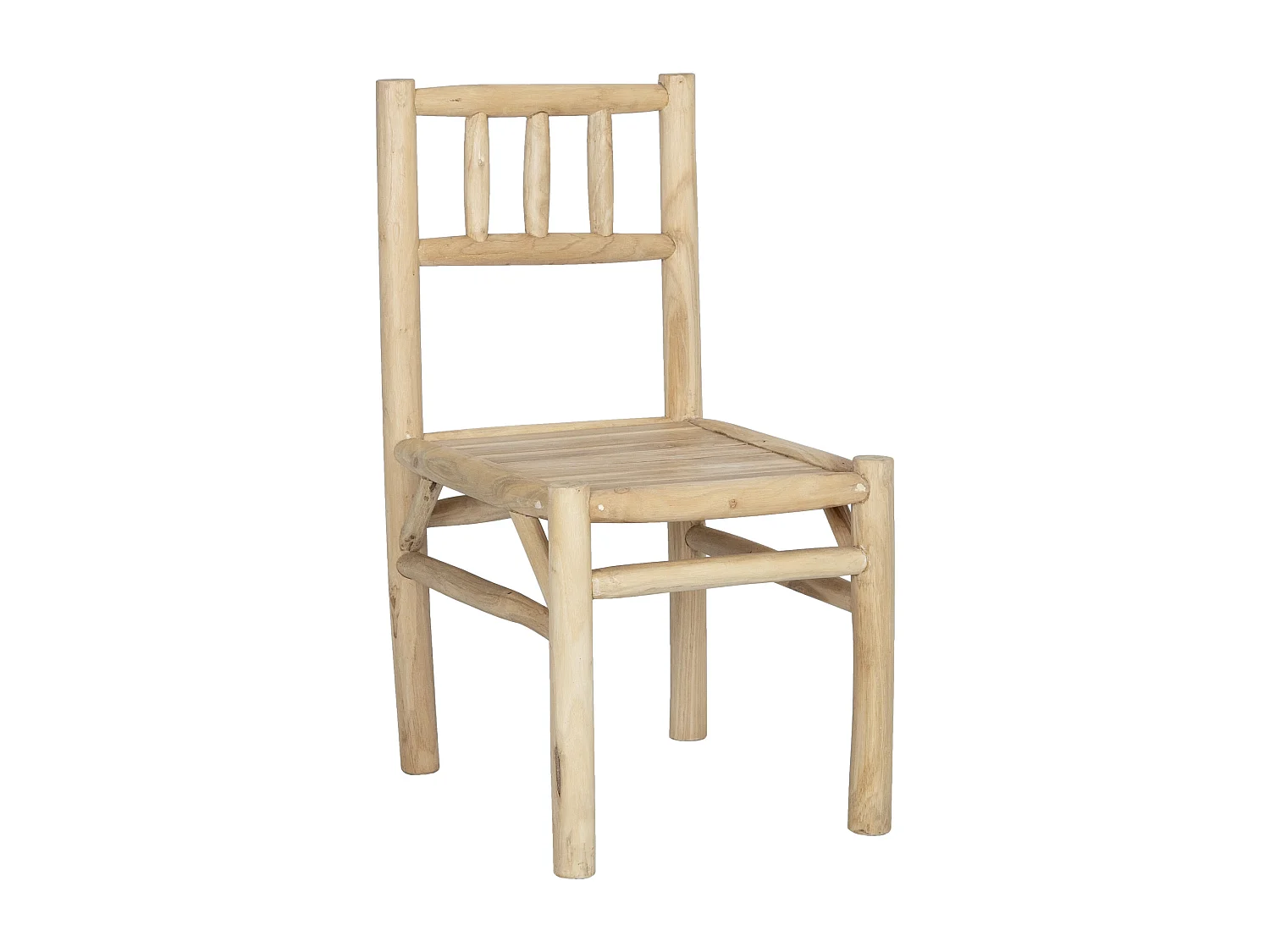 Sala de jantar de jardim em teca: mesa C.180 cm e 6 cadeiras - Natural claro - TULUM da MYLIA