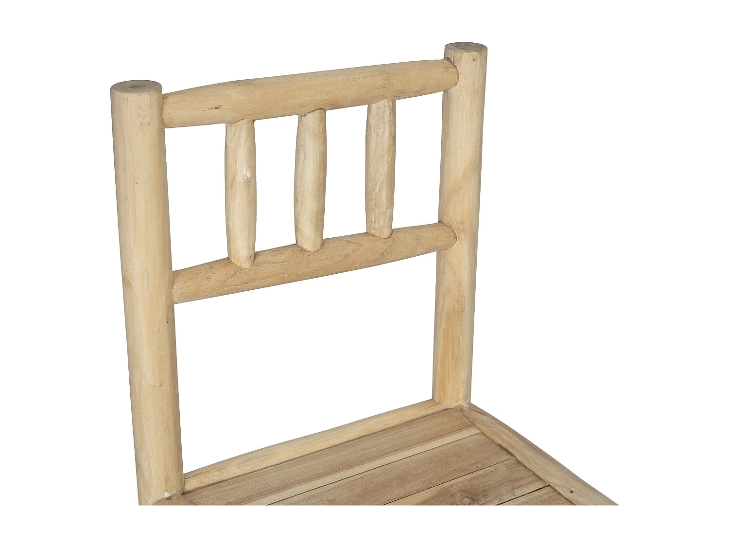 Sala de jantar de jardim em teca: mesa C.180 cm e 6 cadeiras - Natural claro - TULUM da MYLIA