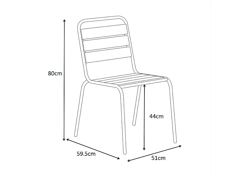 Salle à manger de jardin en métal - une table ronde D.130cm et 6 chaises empilables - Jaune moutarde - MIRMANDE de MYLIA