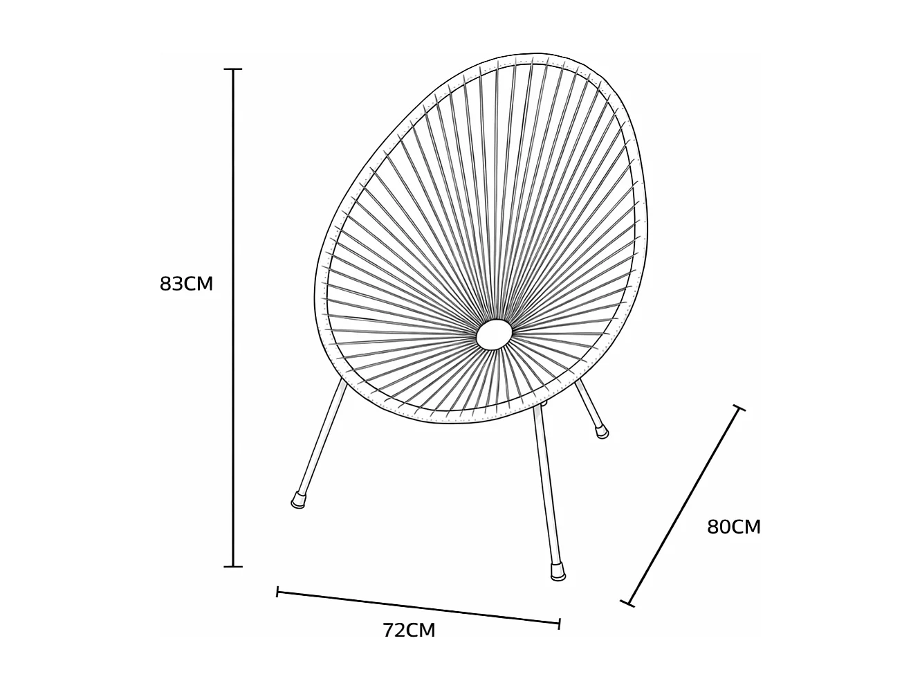 Salon de jardin en fils de résine tressés : 2 fauteuils et une table - Naturel clair - ALIOS III de MYLIA