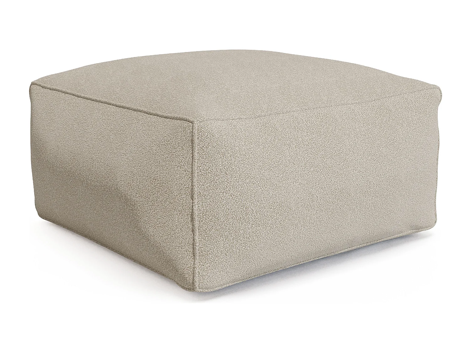 Salon de jardin en tissu bouclette 4 places : 1 canapé, 1 méridienne et un pouf - Beige - NOUMARA de MYLIA