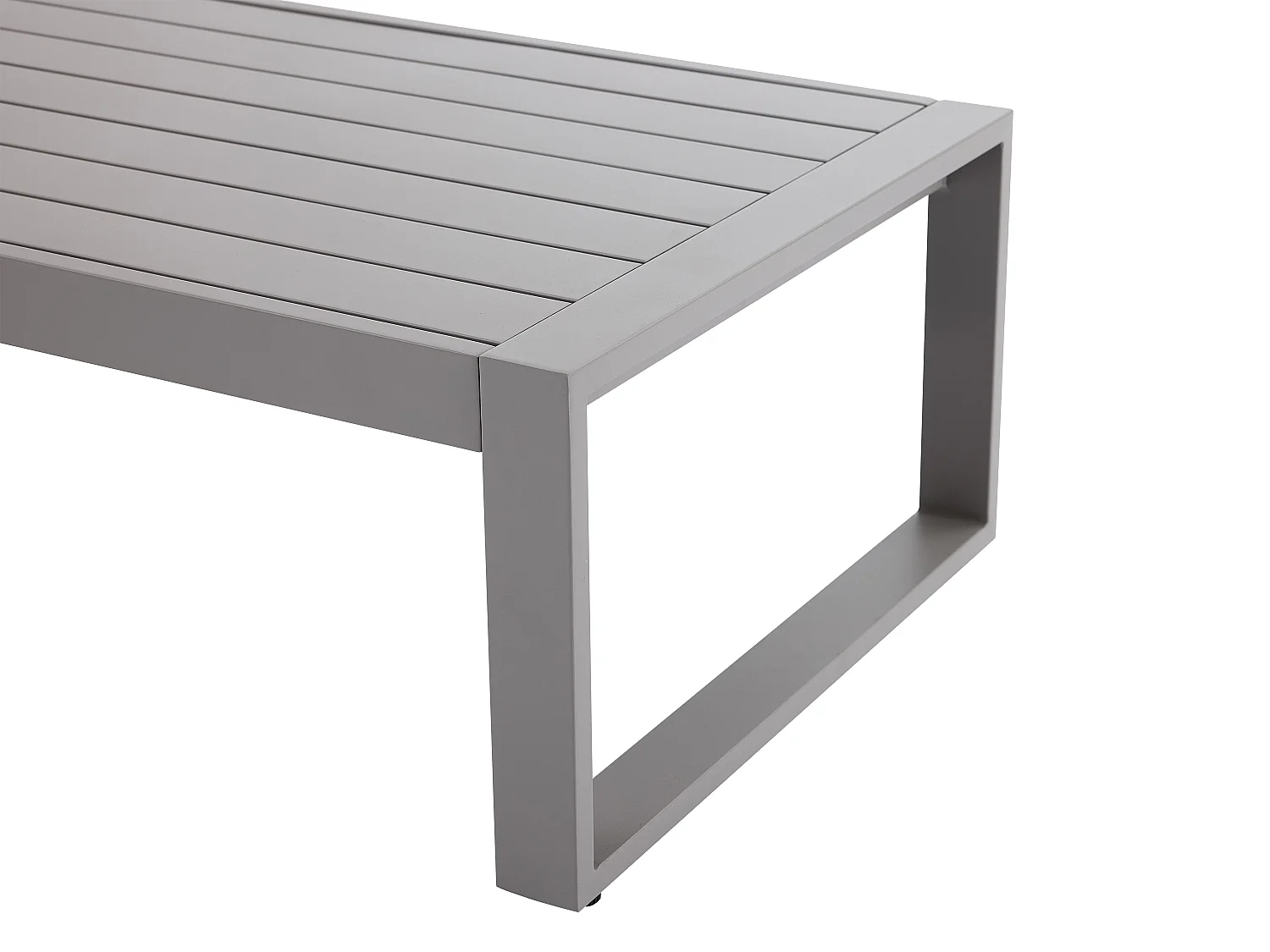 Conjunto de sofá de canto de jardim em alumínio: um sofá de canto e uma mesa de centro - Taupe - MOLOKAI da MYLIA