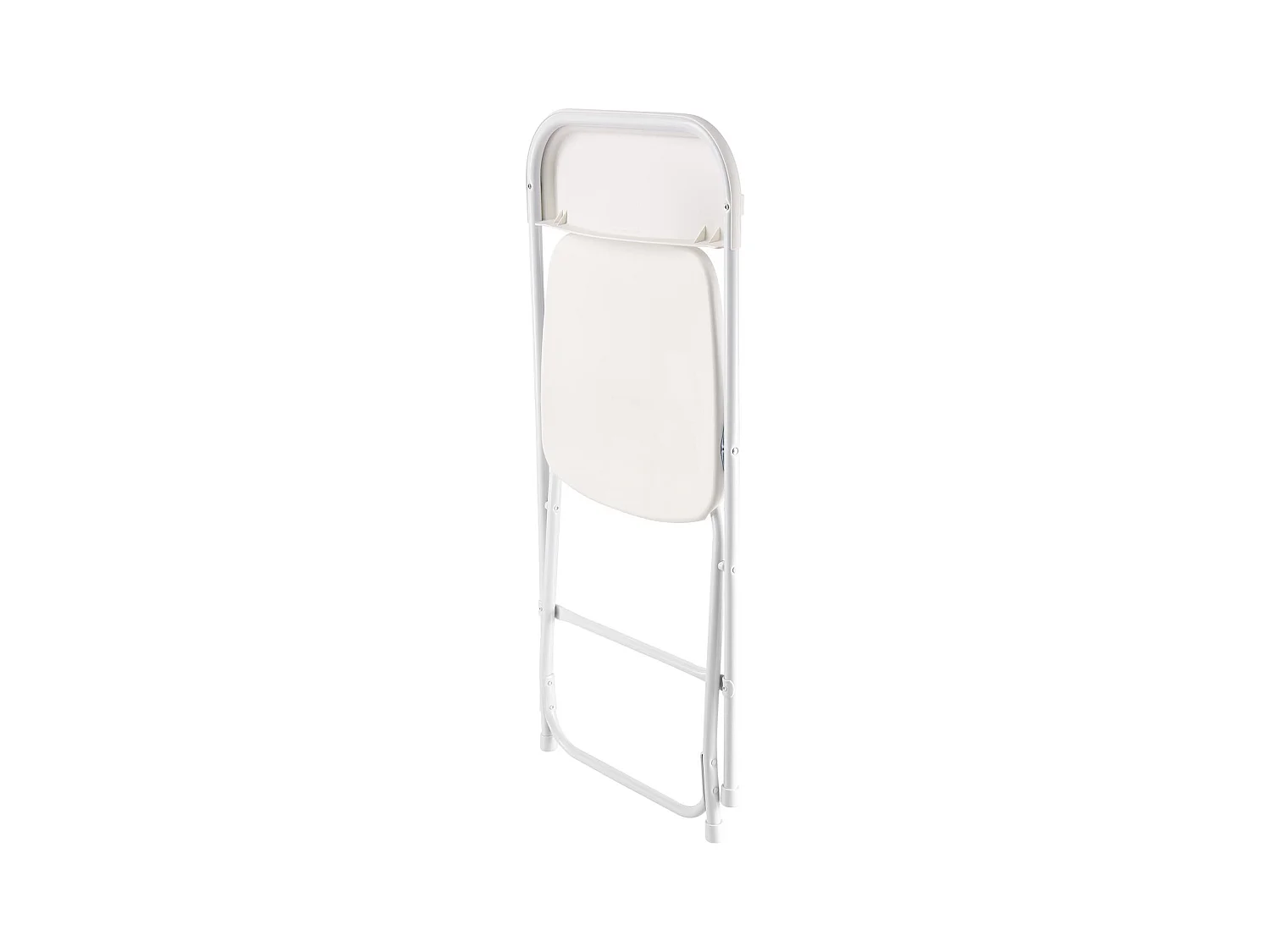 Chaises Pliantes SucceBuy Portables, Lot de 6, Chaise de Salle à Manger en Plastique avec Cadre en Métal, pour Intérieur et Extérieur, Maison, Jardin, Blanc