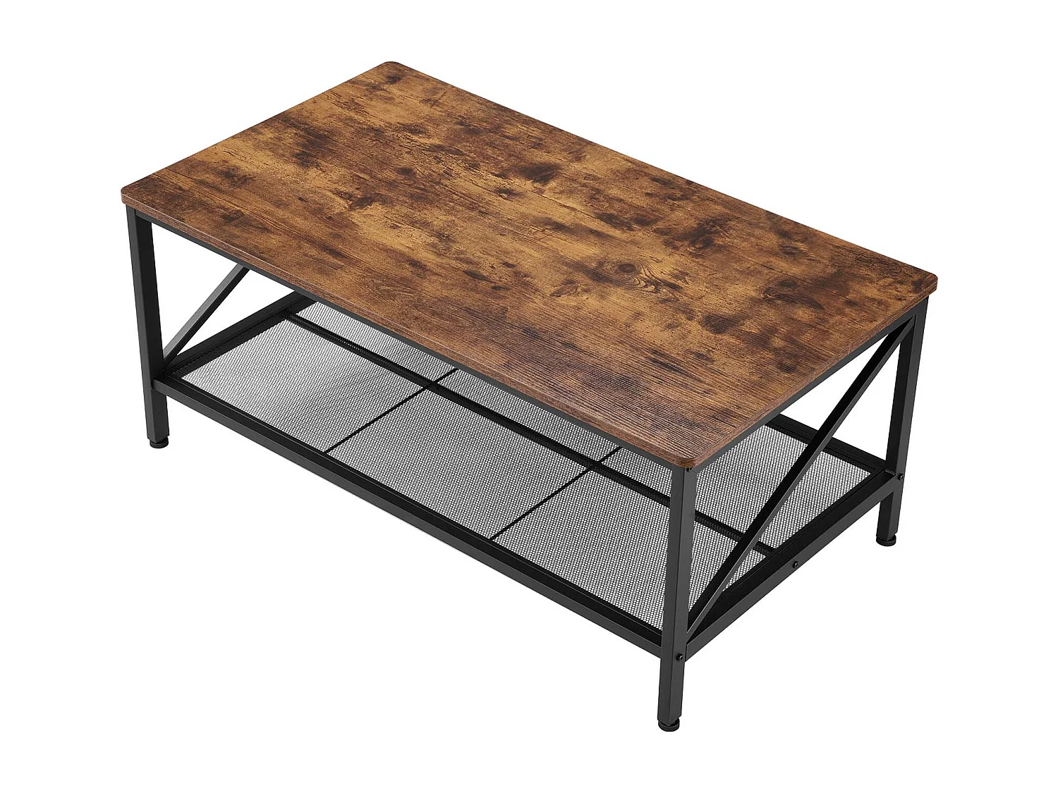 Salontafels SucceBuy, Set van 3, Industriële Salontafel van 105 x 60 x 46 cm, met Metalen Poten, Meubel voor Kantoor, Woonkamer en Appartement