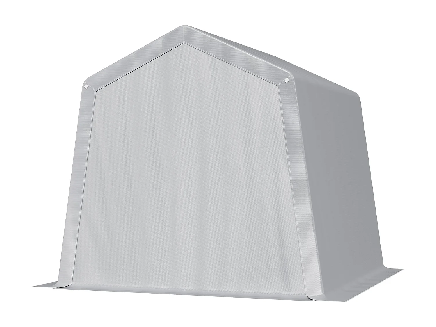 Wiata Ogrodowa SucceBuy, 245 x 245 cm, Namiot do Przechowywania, z Zamykaną na Zamek Błyskawiczny Roletą, Garaż Zewnętrzny na Motocykle, Rowery, Szary