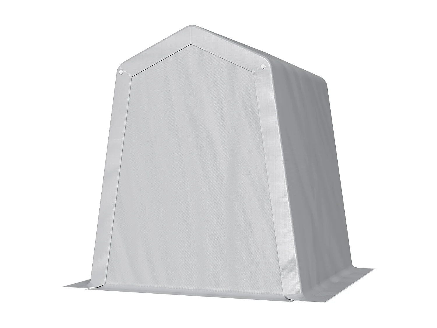 Riparo da Giardino SucceBuy, 183x183 cm, Tenda Portaoggetti, con Porta con Cerniera Avvolgibile, Garage Esterno per Moto, Biciclette, Attrezzi da Giardino, Grigio