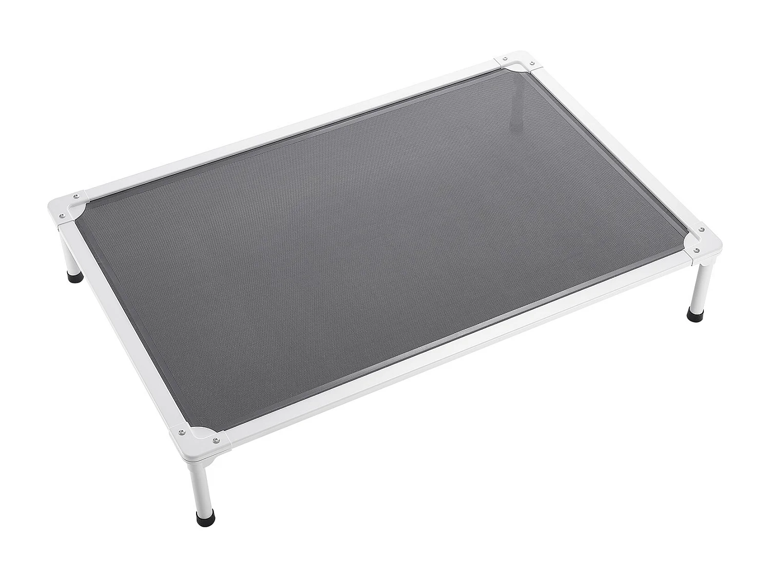 Verhoogd Bed SucceBuy voor Honden, Veldbed voor Huisdieren met Aluminium Buizenframe en Ademend Gaas, XL, Grijs