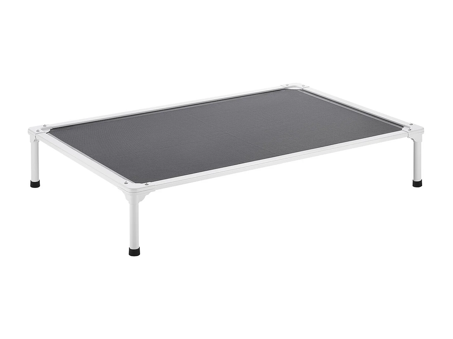 Verhoogd Bed SucceBuy voor Honden, Veldbed voor Huisdieren met Aluminium Buizenframe en Ademend Gaas, XL, Grijs