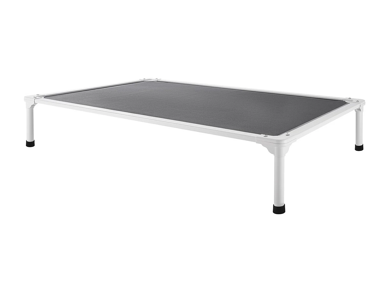 Verhoogd Bed SucceBuy voor Honden, Veldbed voor Huisdieren met Aluminium Buizenframe en Ademend Gaas, XL, Grijs