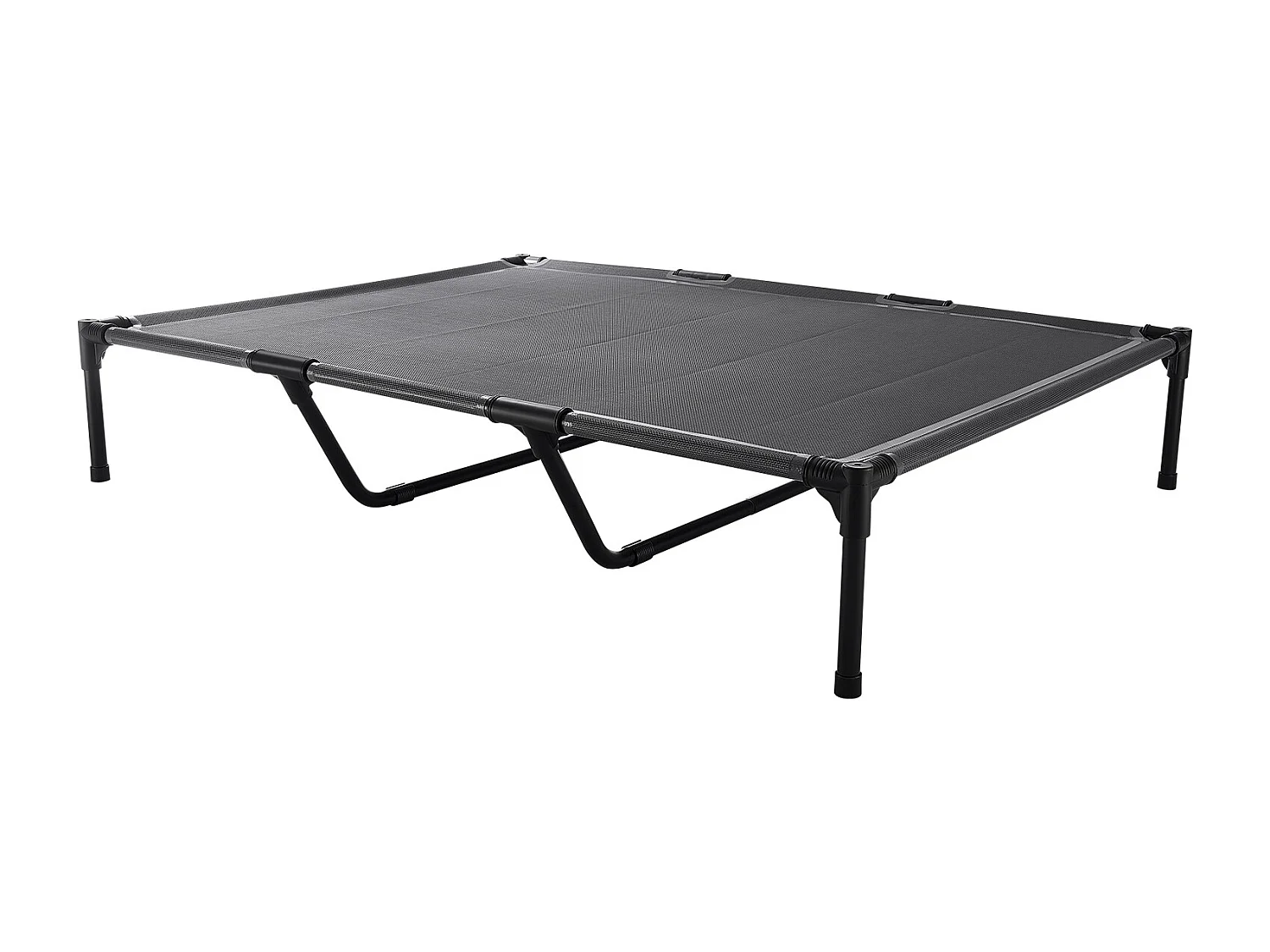 Verhoogd Bed SucceBuy voor Honden, Draagbaar Veldbed voor Huisdieren, met Stalen Frame en Ademend Gaas, XL, Grijs